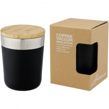 Logo trade advertising products picture of: Lagan 300 ml stainless steel tumbler with bamboo lid