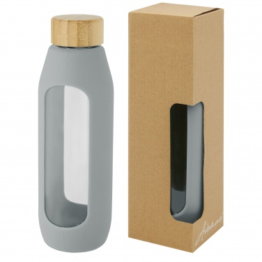 Logotrade promotional items photo of: Tidan 600 ml borosilicate glass bottle with silicone grip