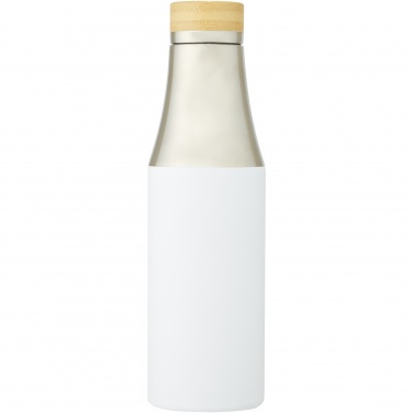 Logo trade promotional gifts image of: Hulan 540 ml copper vacuum insulated stainless steel bottle with bamboo lid