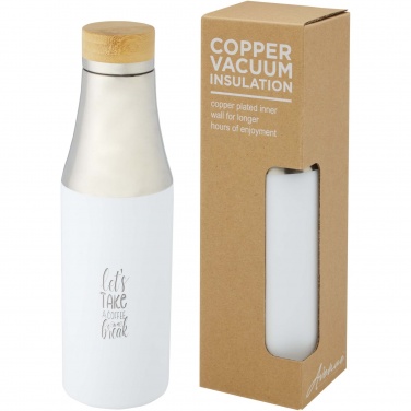 Logo trade promotional items picture of: Hulan 540 ml copper vacuum insulated stainless steel bottle with bamboo lid