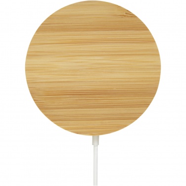 Logotrade promotional item picture of: Atra 10W bamboo magnetic wireless charging pad