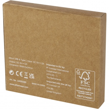 Logo trade corporate gift photo of: Loop 5000 mAh recycled plastic power bank