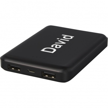 Logo trade promotional merchandise picture of: Gleam 5000 mAh ultra slim light-up power bank