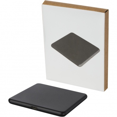 Logo trade promotional gifts picture of: Loop 10W recycled plastic wireless charging pad