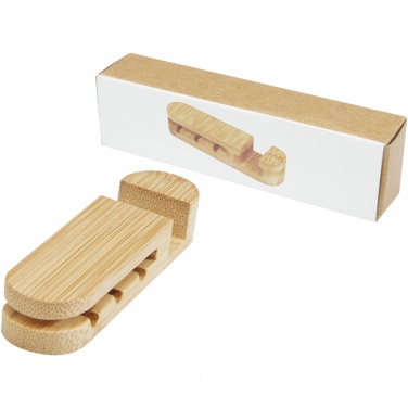 Logo trade corporate gifts image of: Edulis bamboo cable manager 