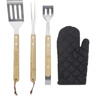 Logotrade promotional merchandise photo of: Gril 3-piece BBQ tools set and glove 