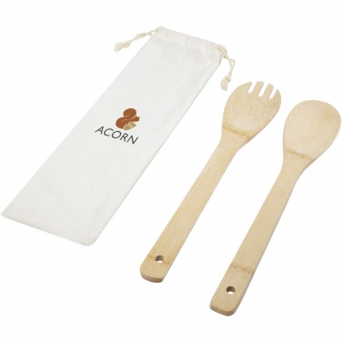 Logo trade promotional gifts image of: Endiv bamboo salad spoon and fork