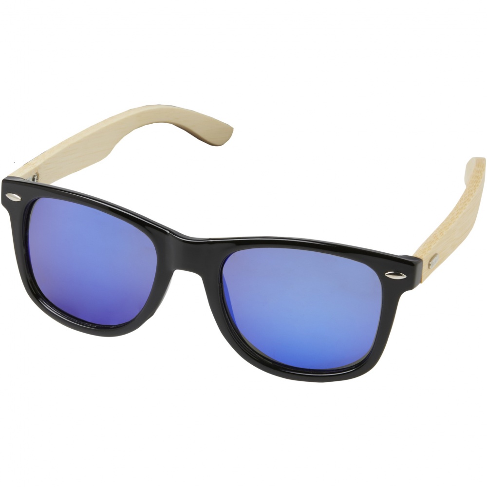 Logo trade advertising product photo of: Taiyō rPET/bamboo mirrored polarized sunglasses in gift box