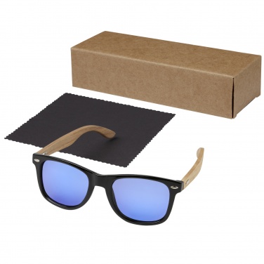 Logo trade promotional items picture of: Hiru rPET/wood mirrored polarized sunglasses in gift box