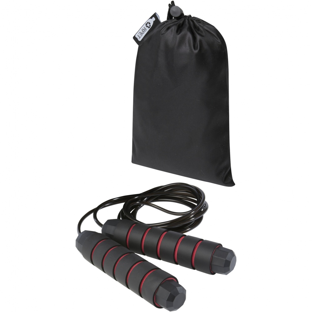 Logo trade promotional giveaways picture of: Austin soft skipping rope in recycled PET pouch