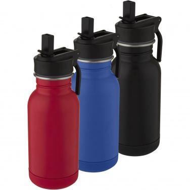 Logo trade business gift photo of: Lina 400 ml stainless steel sport bottle with straw and loop