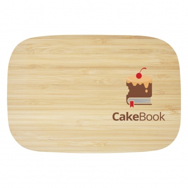 Logo trade promotional item photo of: Tite stainless steel lunch box with bamboo lid