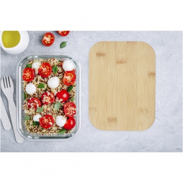 Logo trade promotional products picture of: Roby glass lunch box with bamboo lid