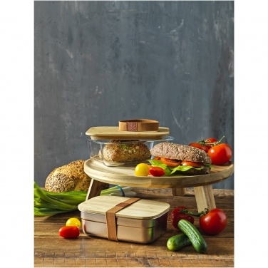 Logotrade promotional merchandise picture of: Roby glass lunch box with bamboo lid