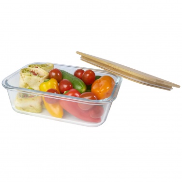Logotrade promotional gift image of: Roby glass lunch box with bamboo lid
