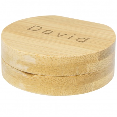 Logo trade corporate gifts image of: Afrodit bamboo pocket mirror