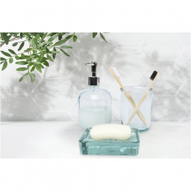 Logo trade business gift photo of: Jabony 3-piece recycled glass bathroom set