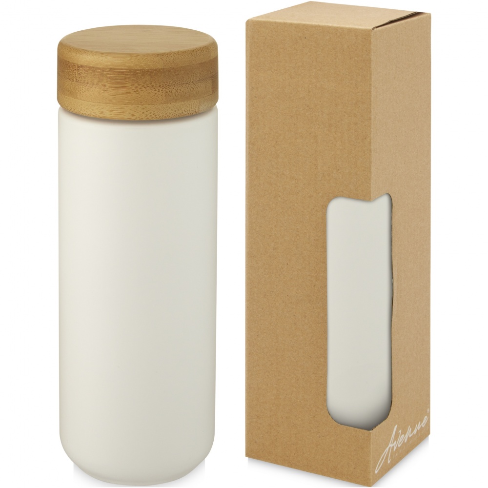 Logotrade promotional item image of: Lumi 300 ml ceramic tumbler with bamboo lid