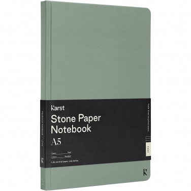 Logotrade promotional gift image of: Karst® A5 stone paper hardcover notebook - lined