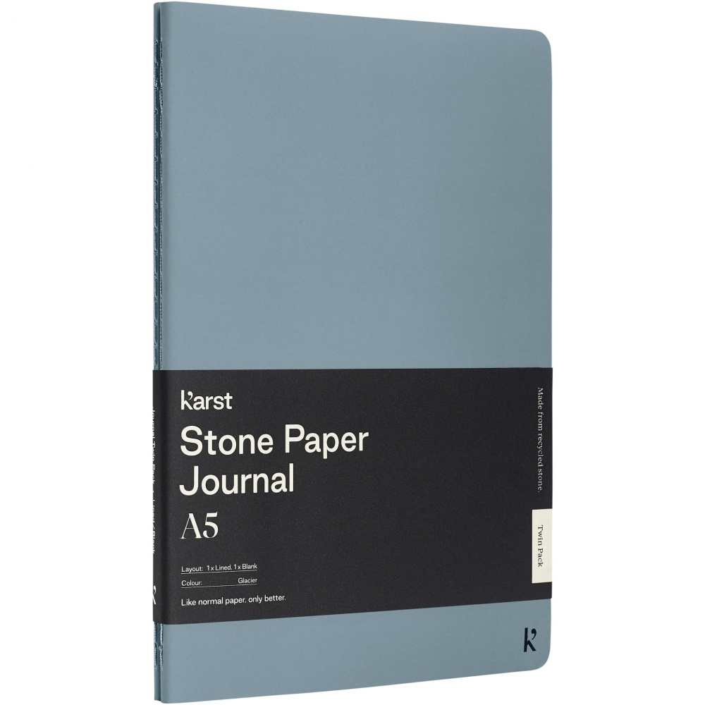 Logo trade promotional merchandise image of: Karst® A5 stone paper journal twin pack