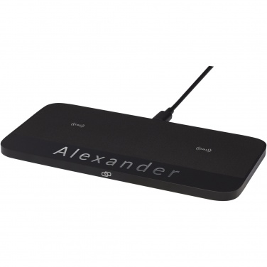 Logo trade promotional products picture of: Hybrid 15W premium dual wireless charging pad
