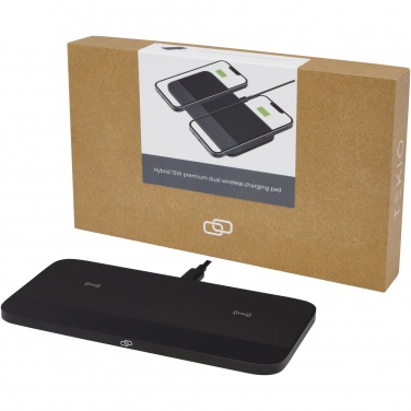 Logo trade business gift photo of: Hybrid 15W premium dual wireless charging pad