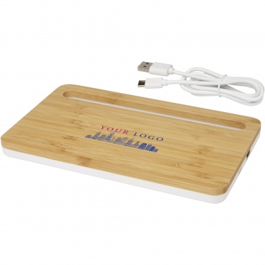 Logo trade promotional products image of: Medake 10W bamboo wireless charger