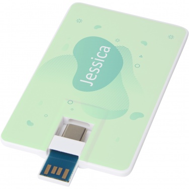 Logotrade promotional merchandise photo of: Duo slim 32GB USB drive with Type-C and USB-A 3.0