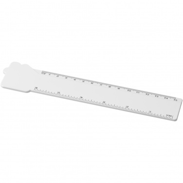Logo trade promotional items image of: Tait 15 cm house-shaped recycled plastic ruler