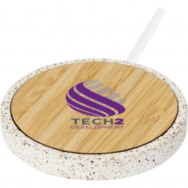 Logotrade promotional giveaway picture of: Terrazzo 10W wireless bamboo charging pad