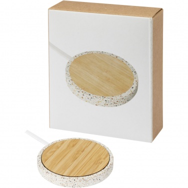 Logotrade promotional merchandise photo of: Terrazzo 10W wireless bamboo charging pad