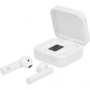 Logo trade promotional giveaways picture of: Tayo solar charging TWS earbuds 