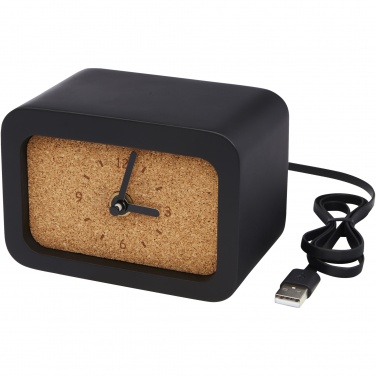 Logotrade promotional item picture of: Momento wireless limestone charging desk clock