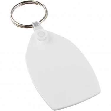 Logo trade advertising products image of: Tait rectangular-shaped recycled keychain