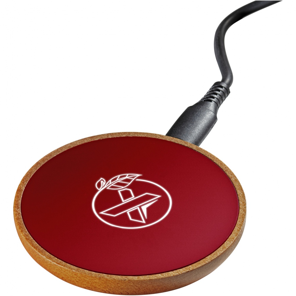 Logo trade promotional gifts image of: SCX.design W13 10W wooden wireless charging station