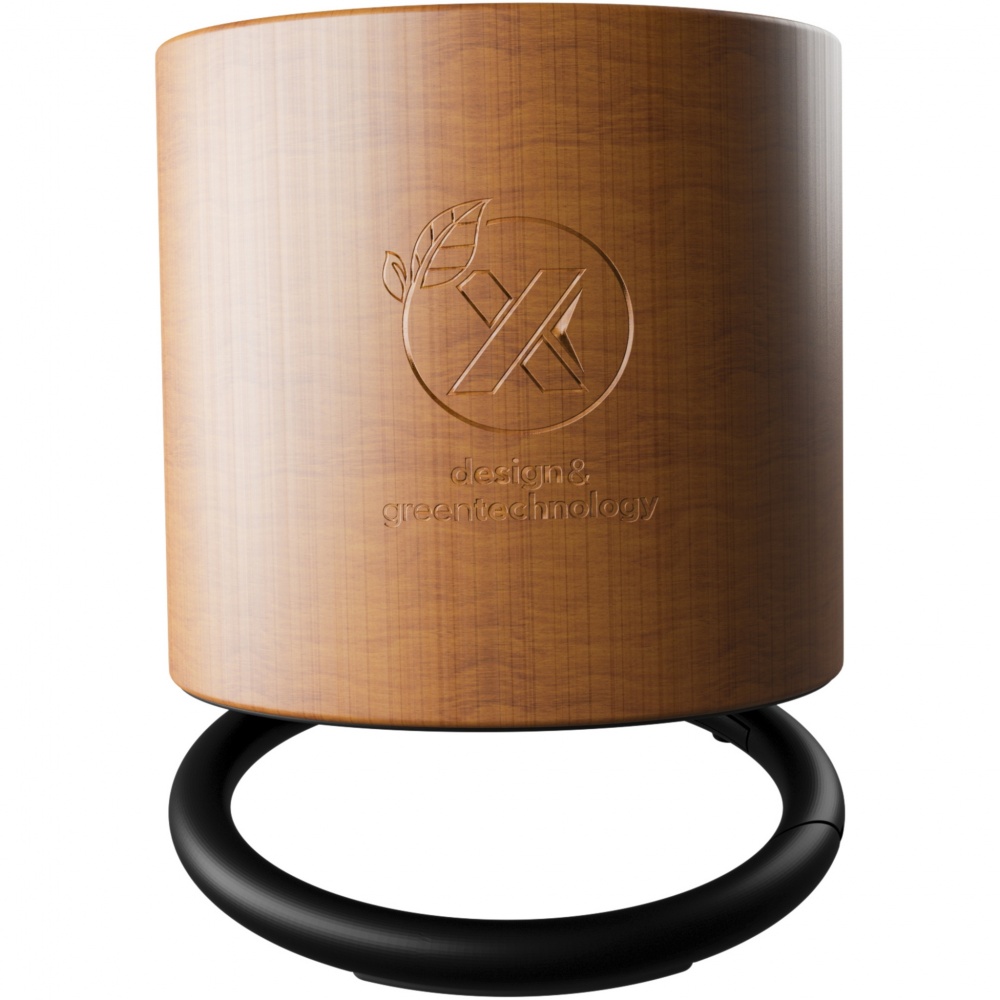 Logotrade promotional item picture of: SCX.design S27 3W wooden ring speaker