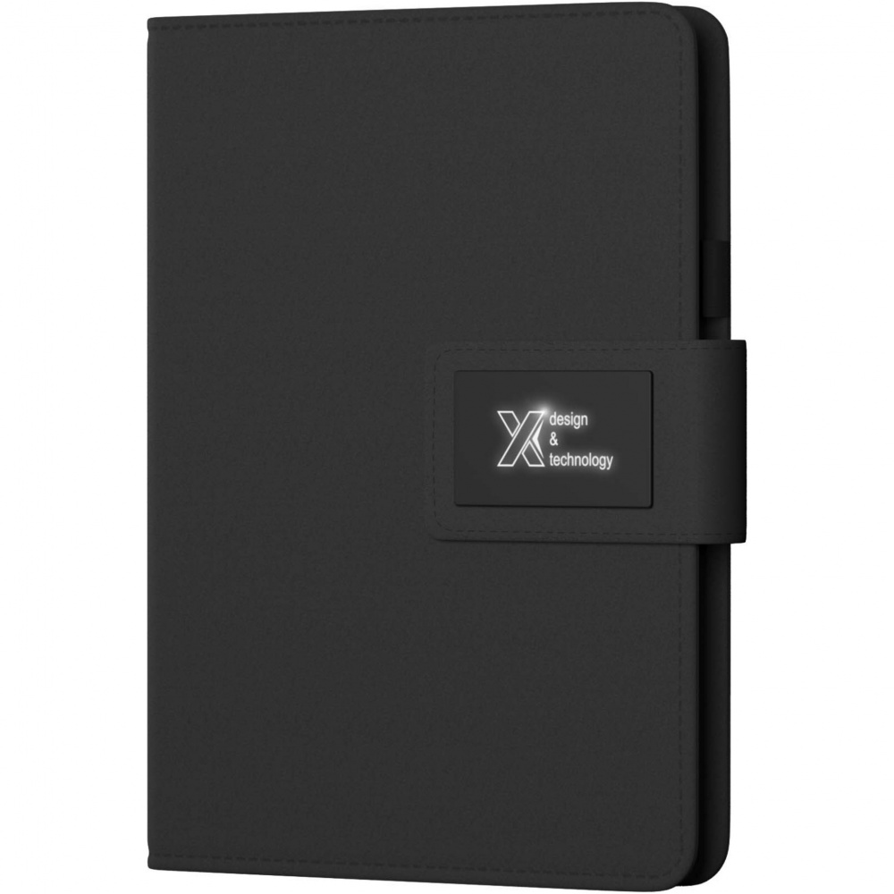 Logotrade promotional merchandise picture of: SCX.design O16 A5 light-up notebook power bank