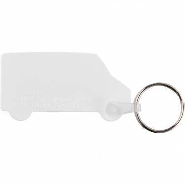 Logo trade promotional products image of: Tait van-shaped recycled keychain