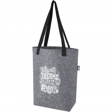 Logo trade promotional gifts picture of: Felta GRS recycled felt tote bag with wide bottom 12L