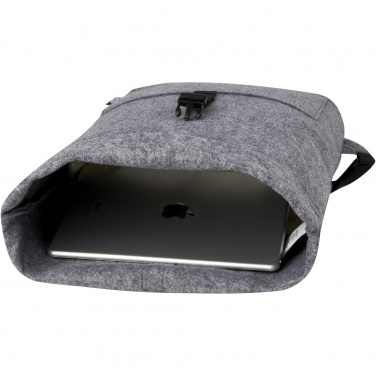 Logotrade advertising products photo of: Felta GRS recycled felt roll-top bike bag 13L
