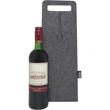 Logo trade promotional item photo of: Felta 75 cl GRS recycled felt wine bag