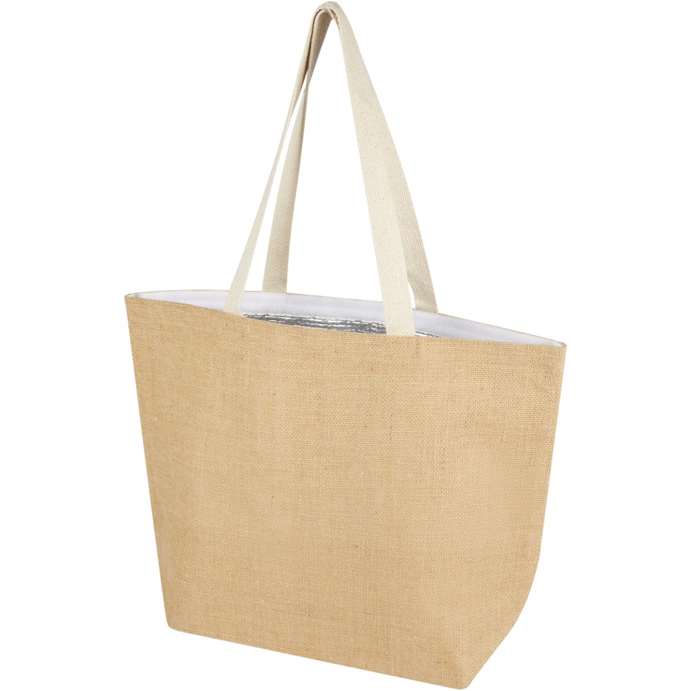 Logo trade promotional merchandise photo of: Juta 300 g/m² jute cooler tote bag 12L