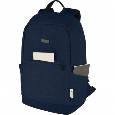 Logo trade corporate gifts picture of: Joey 15.6" GRS recycled canvas anti-theft laptop backpack 18L