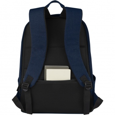 Logotrade corporate gift image of: Joey 15.6" GRS recycled canvas anti-theft laptop backpack 18L