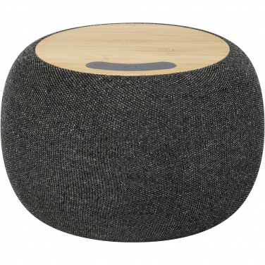 Logotrade corporate gift picture of: Ecofiber bamboo/RPET Bluetooth® speaker and wireless charging pad