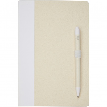 Logotrade promotional merchandise photo of: Dairy Dream A5 size reference recycled milk cartons notebook and ballpoint pen set