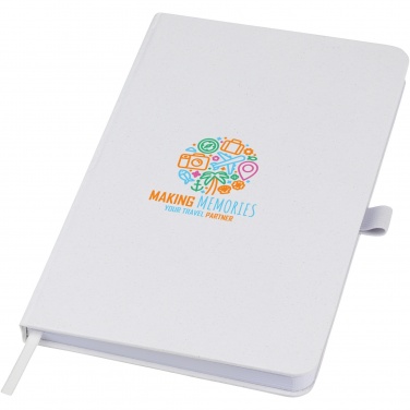 Logo trade promotional items picture of: Fabianna crush paper hard cover notebook
