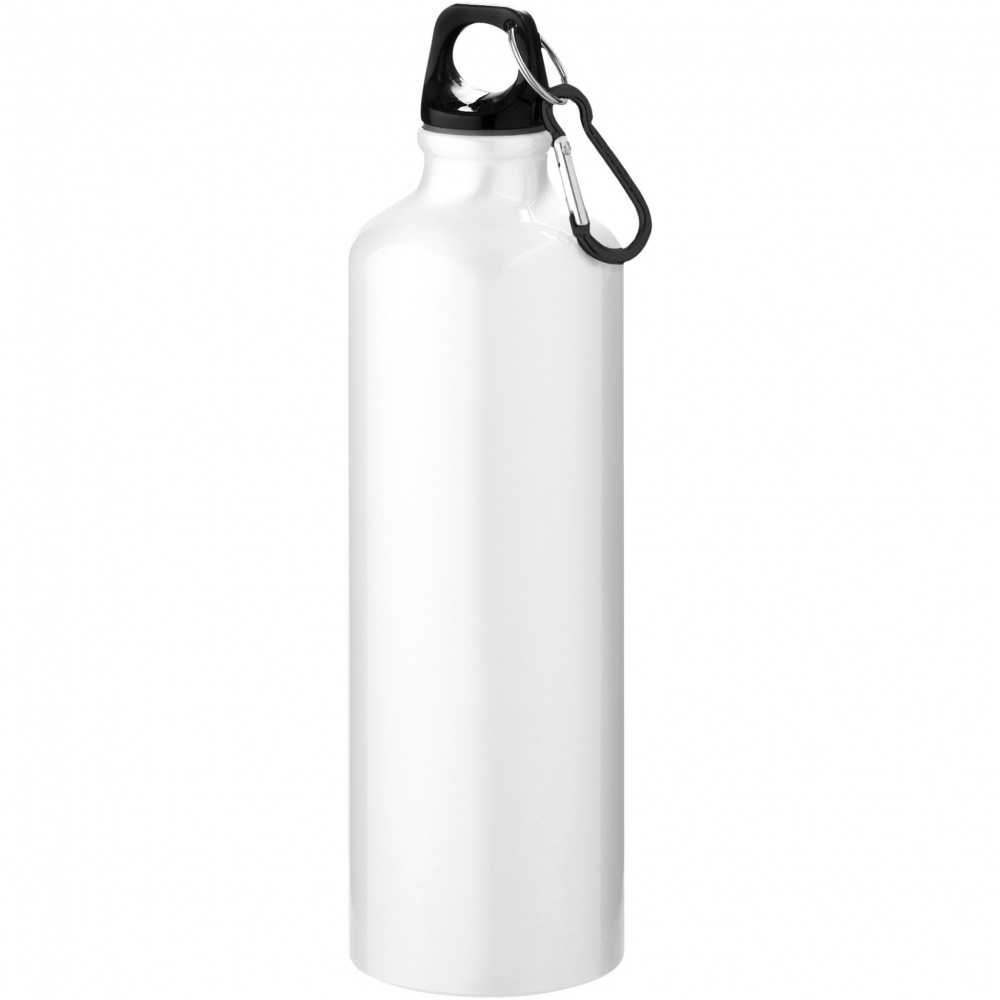 Logo trade corporate gifts picture of: Oregon 770 ml RCS certified recycled aluminium water bottle with carabiner