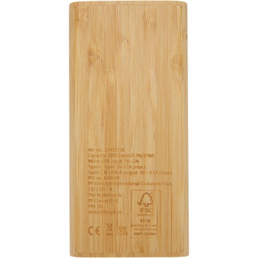 Logotrade advertising product picture of: Tulda 10.000 mAh bamboo power bank