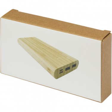 Logo trade promotional giveaways image of: Tulda 10.000 mAh bamboo power bank